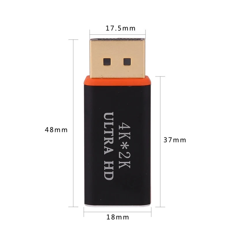 

Universal DP to HDMI Adapter 4K Ultra HD 3D Gold Plated DisplayPort to HDMI Converter Male to Female Adapters
