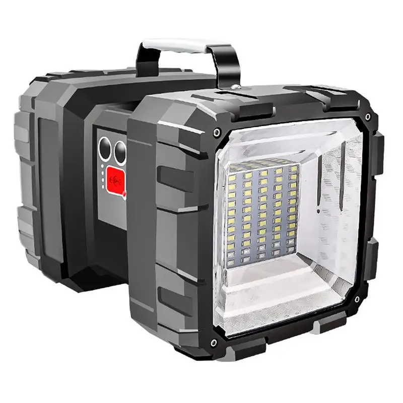 

Super Bright Double Head Flashlight Searchlight Portable Work Light USB Rechargeable Outdoor Emergency Light Solar Fishing Light