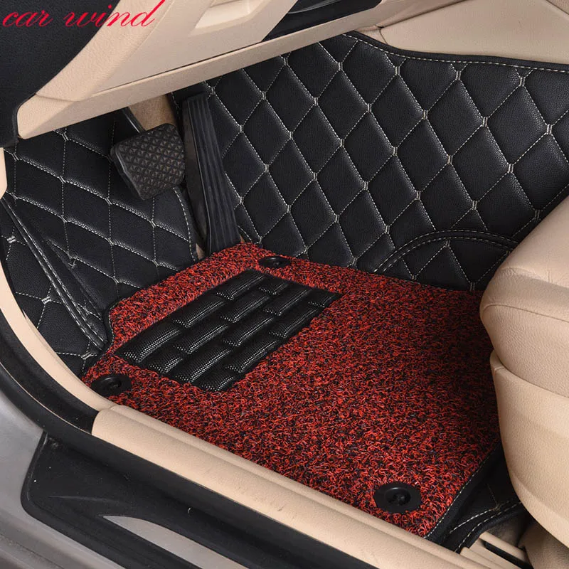 Автомобильный кожаный коврик для ног для Volkswagen vw touareg vw passat b5 polo golf tiguan Cargo ковры автомобильные аксессуары