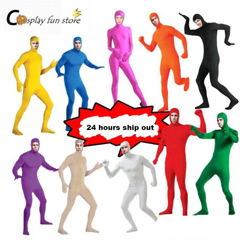 Cosplay&ware Pink Joji Zentai Suit Open Face Catsuit Halloween Costumes Adult Bodysuit Customized Stage Unitard Dance Wear -Zentai shop online