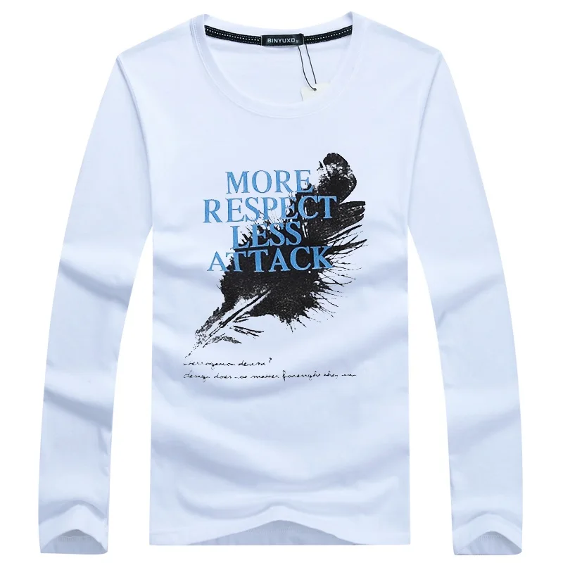 Men's T-shirts Boys Tops & Tees Long Sleeve t shirt Camiseta Full Sleeve Tee shirts homme Men T-Shirt Autumn Casual T Shirts