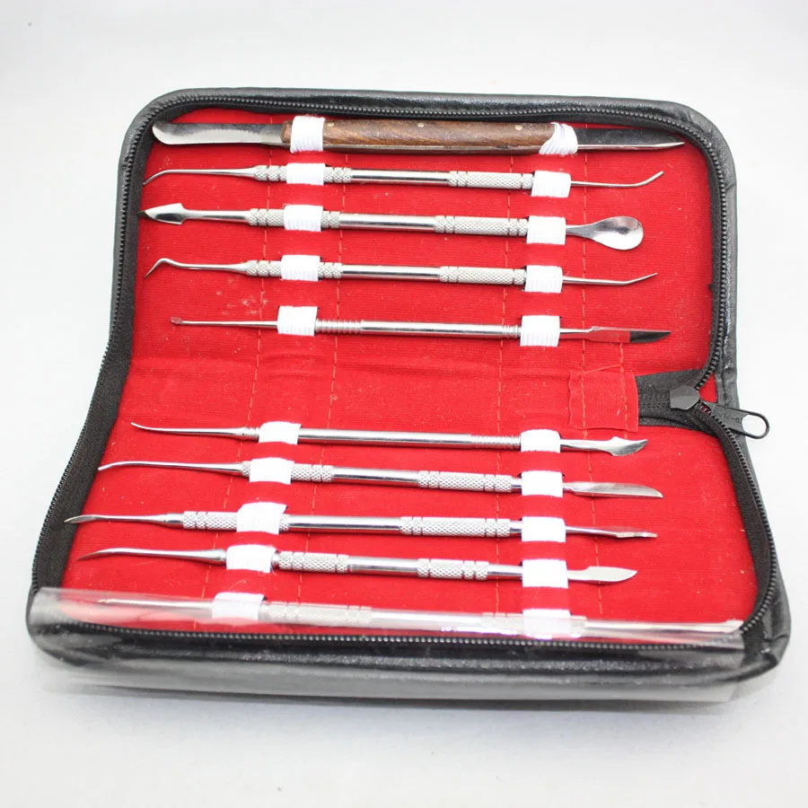 New Wax Carving Stainless Steel Dental Lab Instrument Wax Carving Tool Kit Dental Lab Wax Carver