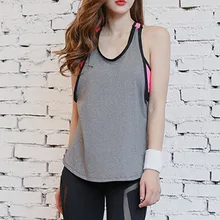 Женская дышащая майка из 2 предметов Быстросохнущий противоударный бюстгальтер для йоги и фитнеса FH99