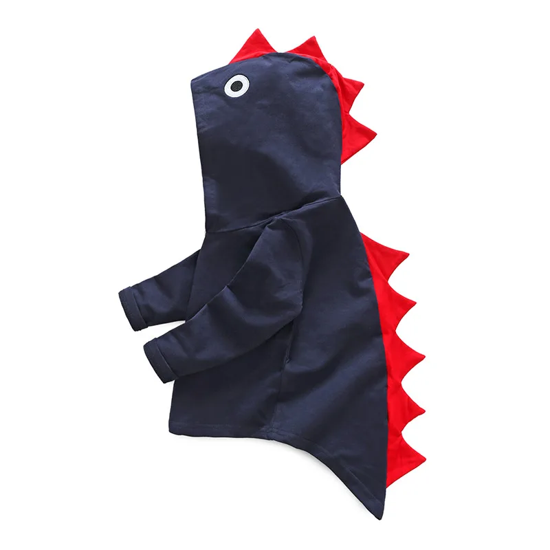 

Autumn Baby Coat And Jacket For boy/Girl Cartoon dinosaur Hooded Windbreaker For boys Full Sleeve Toddler Outerwear