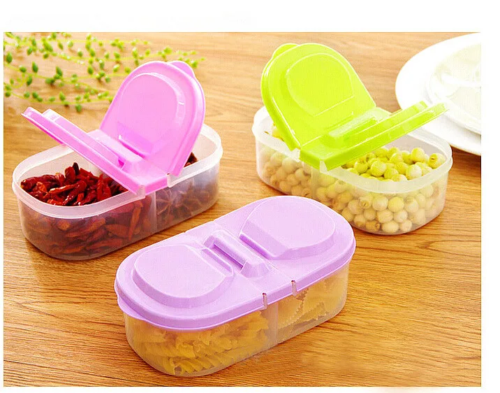 

1PC 2 Size Plastic Food Storage Box Sealed Crisper Grains Tank Storage Kitchen Sorting Food Storage Box Container LF 033