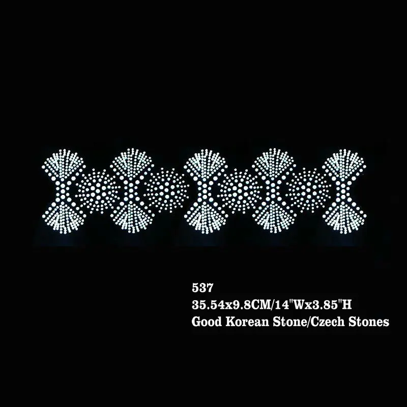 Rhinestone Diamante Transfers Iron On Hotfix Gem Hat Lace/Border Motif