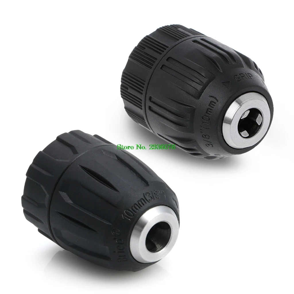 Drill Chucks 0.8 10MM Capacity Mount Keyless With 3/8 24UNF Thread