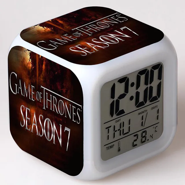 Best Price Game of Thrones TV Figurines LED Alarm Clock Touch Colorful light Game Thrones Anime Figure Model Toys Best Price Game of Thrones TV Figurines LED Alarm Clock Touch Colorful light Game Thrones Anime Figure Model Toys