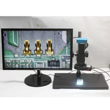 20 МП Full HD 1080 P 60FPS HDMI USB выход промышленный микроскоп Видео камера 10X-180X c-крепление объектив большой верстак светодиодный свет