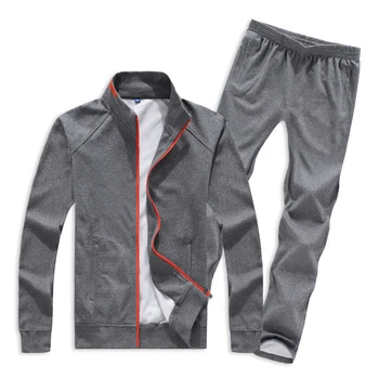 

Tracksuit Men Set 2019 Spring Autumn Winter Men Sports Suit 2 Pieces Set Sweatshirt Jacket + Pants Plus Size L-8XL For 140KG