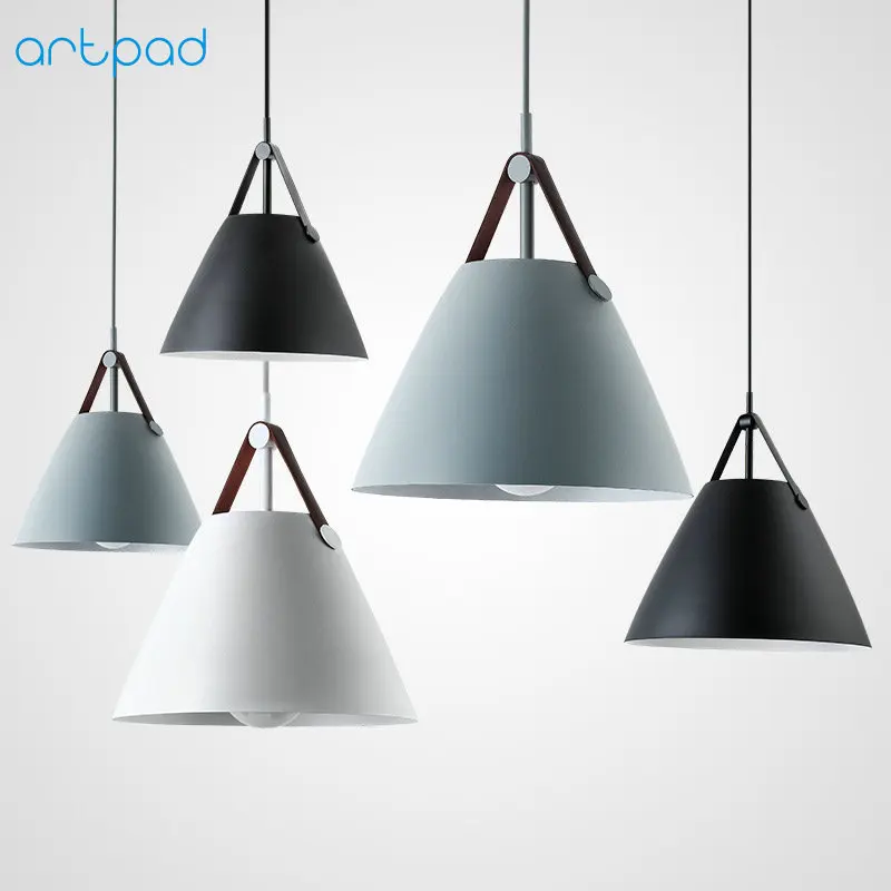 

Artpad Minimalist Nordic Pendant Lamp Creative Design Bar Counter Dining Room Lighting Fixtures E27 LED Hanging Lights Bedroom