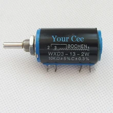 Прецизионные потенциометры 10k Ом с проволочной обмоткой, многорежильный потенциометр WXD3-13-2W