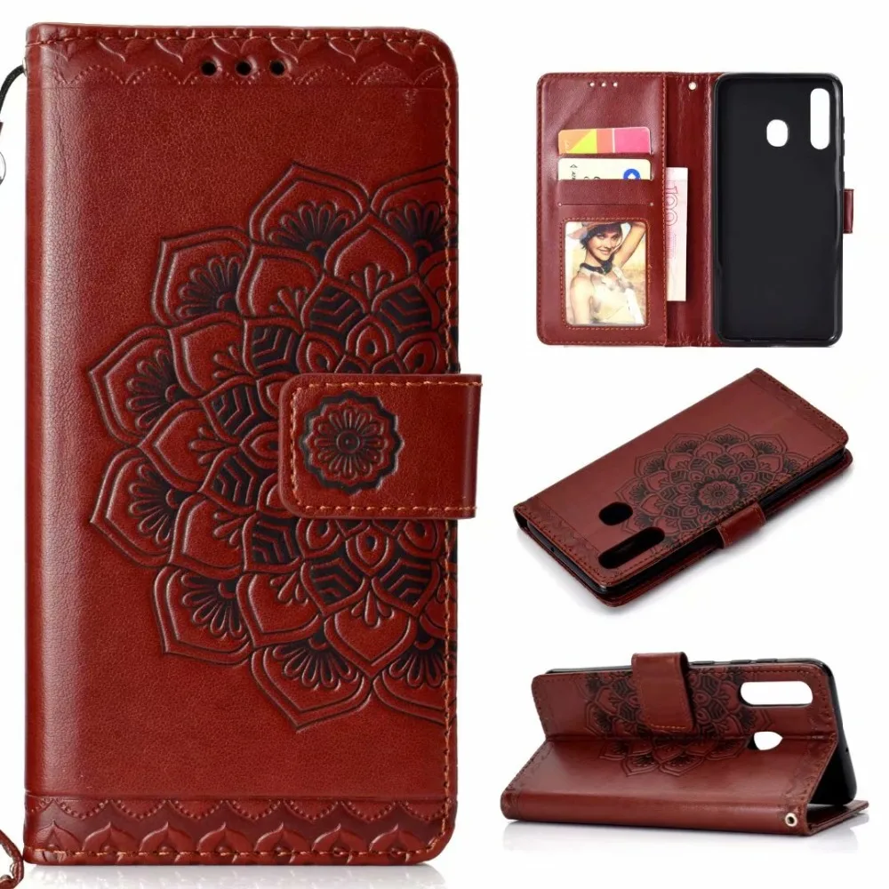

Lace Flower Magnetic Case For Samsung Galaxy A30 Vintage 3D Flip Leather Phone Bag Cover For Samsung A30 A305F A305 A 30 Coque
