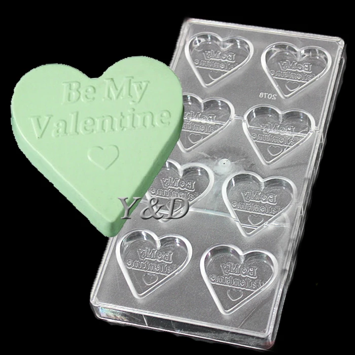 Be My Valentine With Heart Shape Hard Inject Plastic Clear
