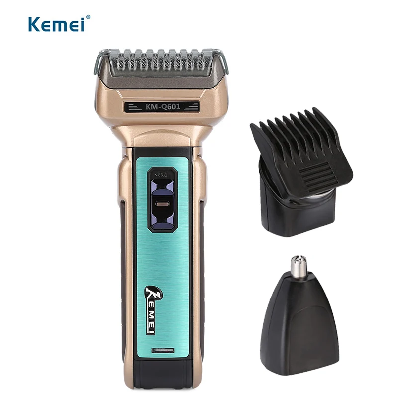 

Kemei 3 in 1 Portable Reciprocating Electric Shaver Travel Use Safe Razor Men Shaving Machines KM-Q601 EU ustura jilet barbeador
