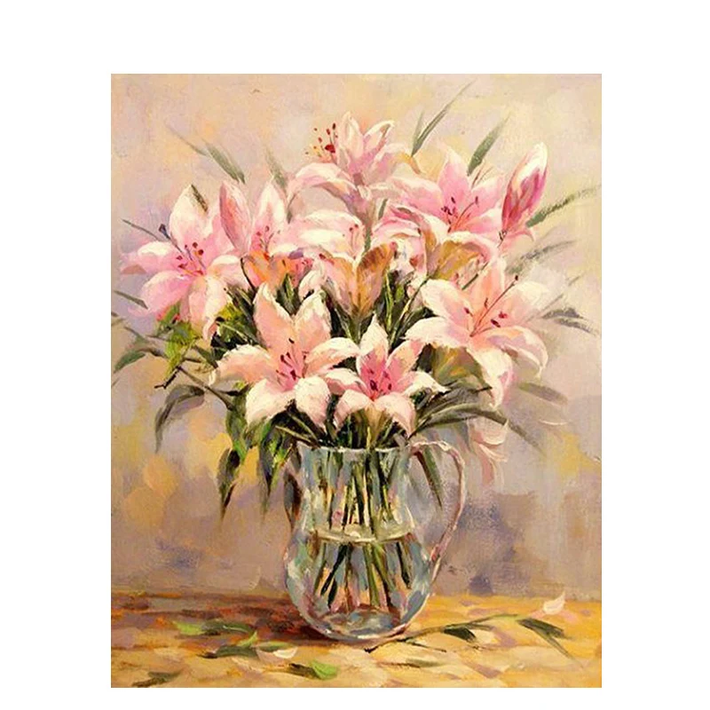 Attitudekia Yixiang Vente Diy Peinture Par Numéros Rose
