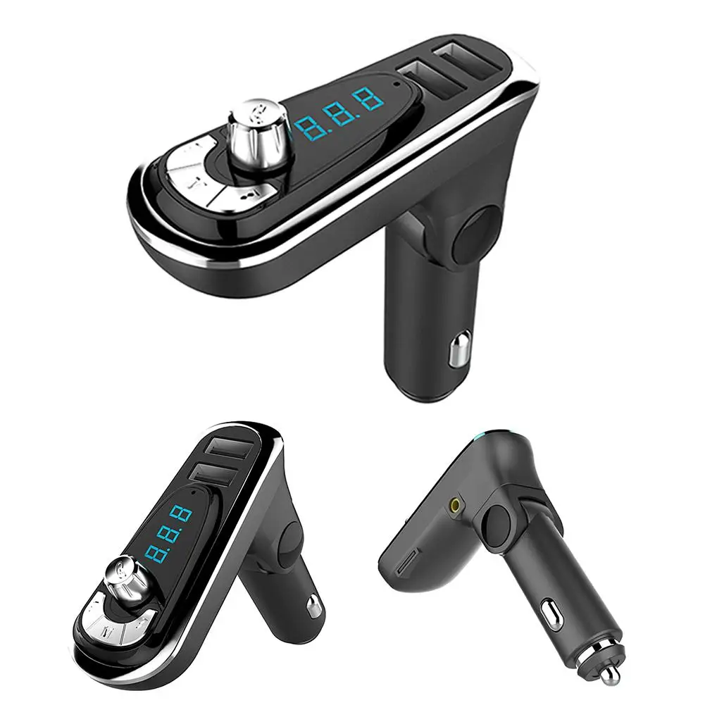 

New USB TF Card Support Charger Wireless Bluetooth Car Kit LCD Hands-Free FM Transmitter MP3 Music Player Mobile Phones Tablets