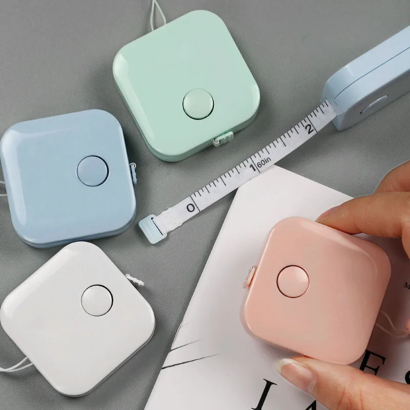 

1PC Mini Measure Tape Candy Color Leather Soft Box Ruler Portable Measure Tool Office School Supplies