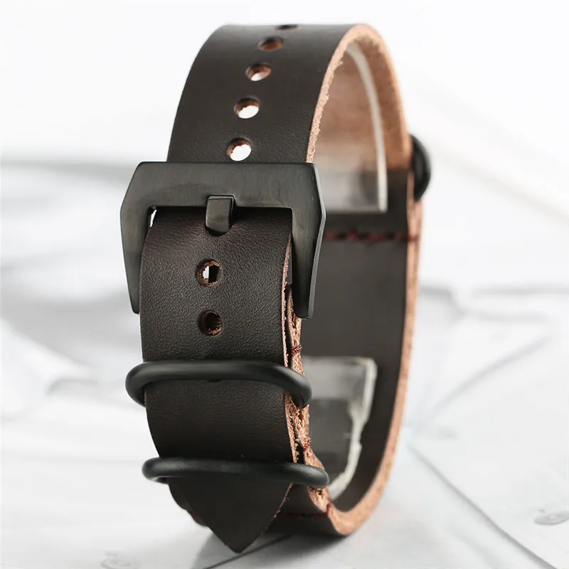 

20mm 22mm High Quality Cow Leather Band Genuine Leather Watch Strap for Men Wristwatch Replacement Pin Buckle Bracelet Bangle