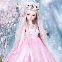 Ручная роспись макияж 60 см принцесса Bjd куклы 1/3 полный комплект корт платье девушки куклы мяч шарнир большие куклы для девочек игрушки подарок