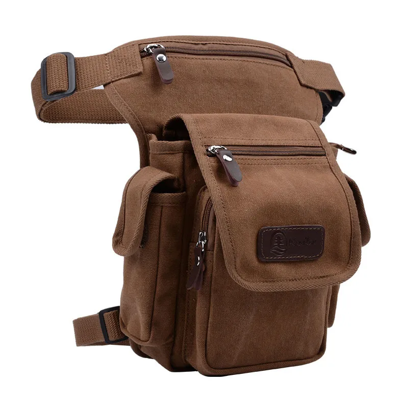 Men Canvas fashion Military Messenger Shoulder Fanny Pack Waist Leg bag