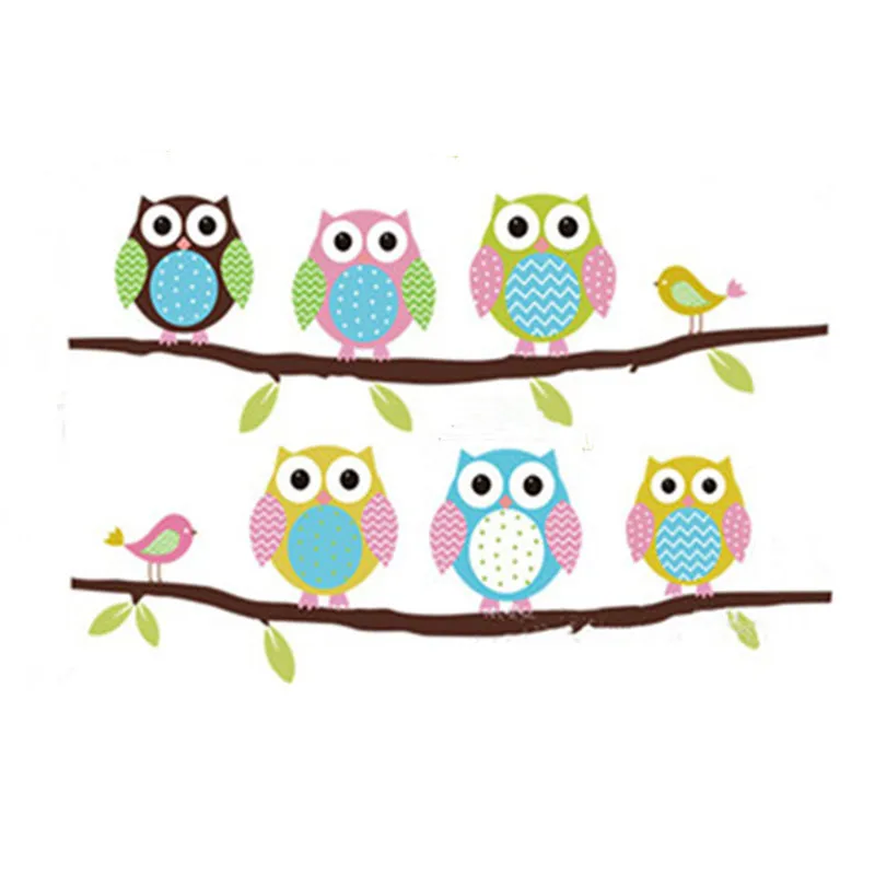 26 20 De Réductionsur La Branche Darbre Mignon Hibou Stickers Muraux Animaux Oiseaux 3d Vinyle Stickers Pour Enfants Chambres Décoration De La