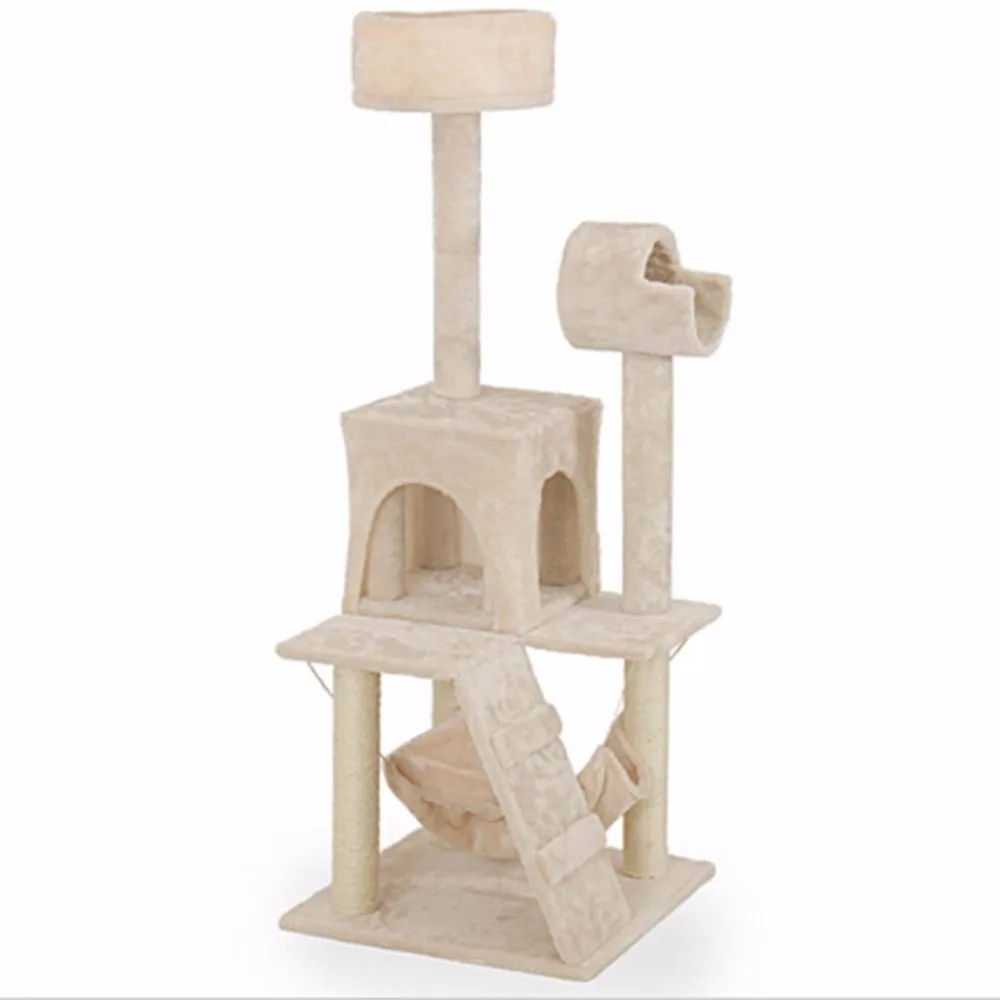 

Cat Jumping Toy with Ladder Scratching Wood Climbing Tree for Cat Climbing Frame Cat Furniture Scratching Post YH-460298