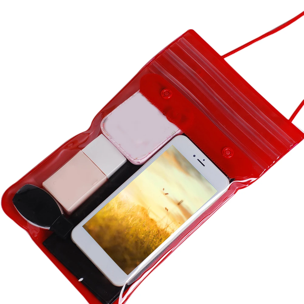 Сумка для плавания Косметика Пылезащитная Songkran фестиваль пляжный рафтинг грязеотталкивающий наружный подводный водонепроницаемый сухой ключ для хранения телефона - Цвет: Red