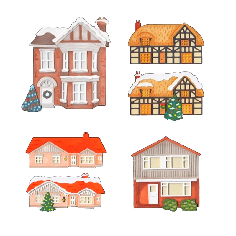 Christmas house cutting dies 