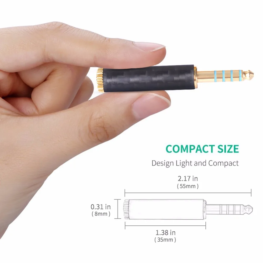 OKCSC стерео адаптер 4,4 мм/3,5 мм штекер 2,5 мм/3,5 мм Женский баланс углеродного волокна разъем наушники DIY аксессуар для sony плеер