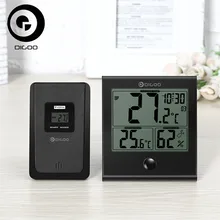 Digoo DG-TH1180 домашний комфорт Крытый открытый стеклянная панель термометр гигрометр Будильник Температура Влажность монитор