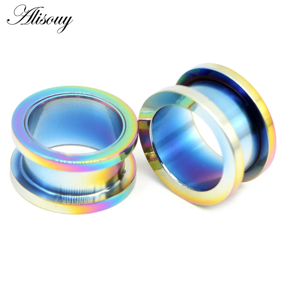 Vibrant Anodized Stainless Steel Ear Tunnel Expanders - Set of 2