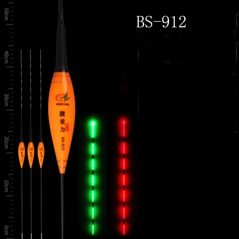 2019 Fishing fish drift LED intelligent alarm bite hook color electronic drift nano micro gravity luminous fishing float 40J1 (16) - 