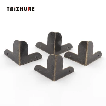 

Luggage Case Box Corner Brackets Decorative Corner For Furniture Decoration Triangular Rattan Carved Bronze Tone 22*22*23mm,8Pcs