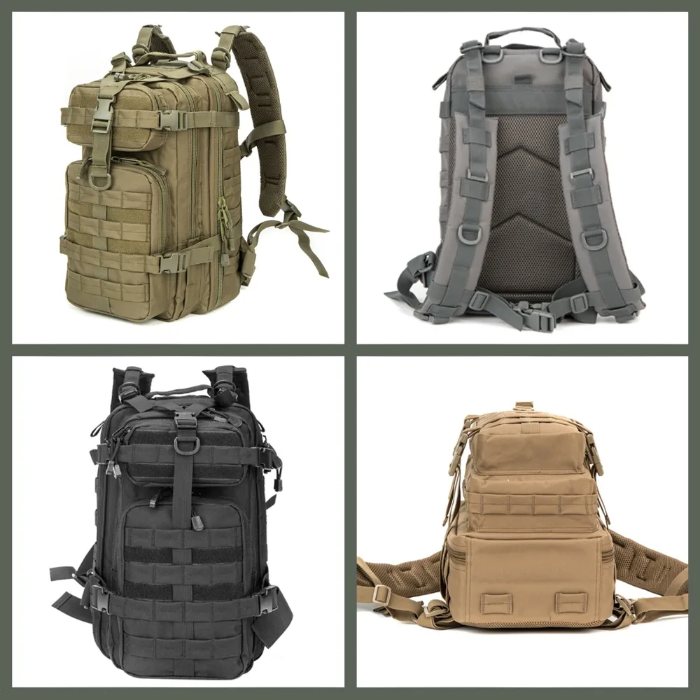 LQARMY Military Tactical Backpack Lightweight Small Bag Outdoor Camping