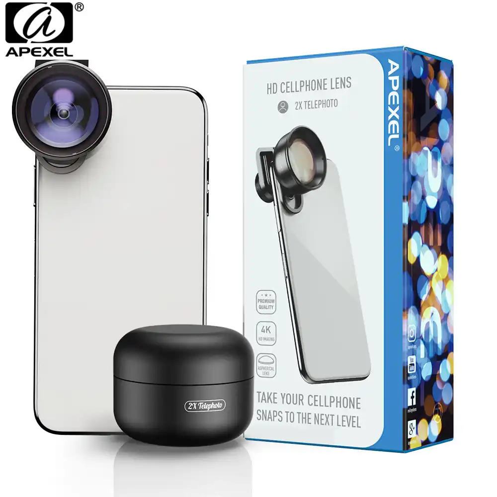 APEXEL 100mm Super Macro Phone Camera Lens HD Optic 10x Macro Lens