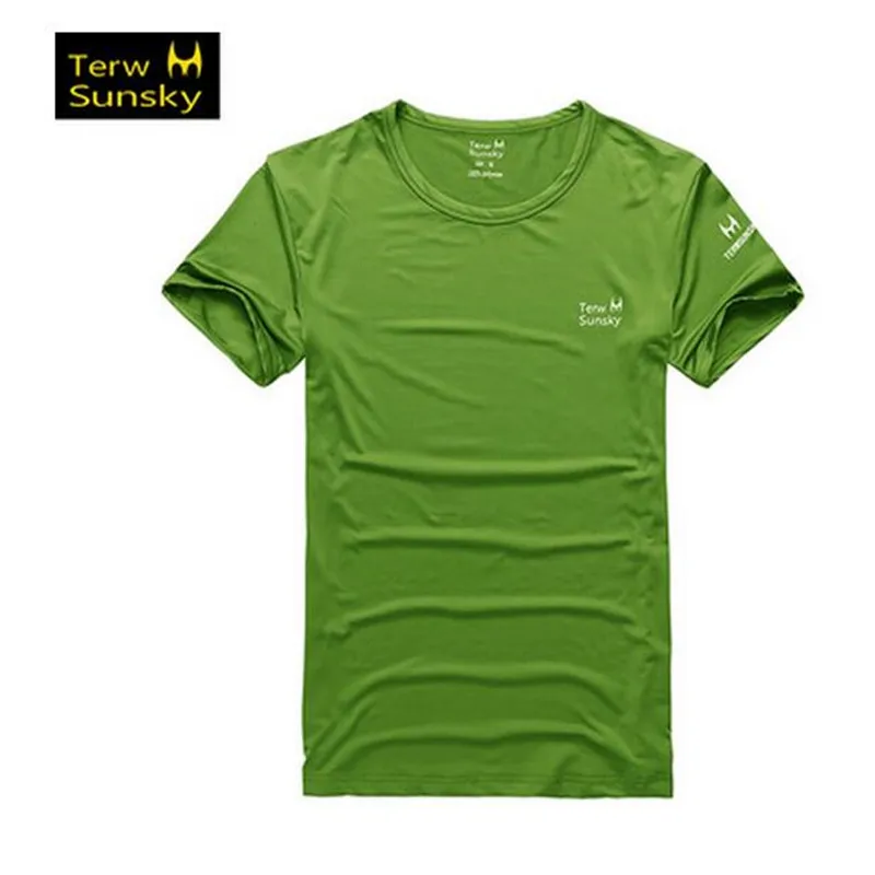 Новая горячая распродажа Terwsunsky HQ Мужская Уличная быстросохнущая футболка с коротким рукавом для бега спортзала занятий спортом T001