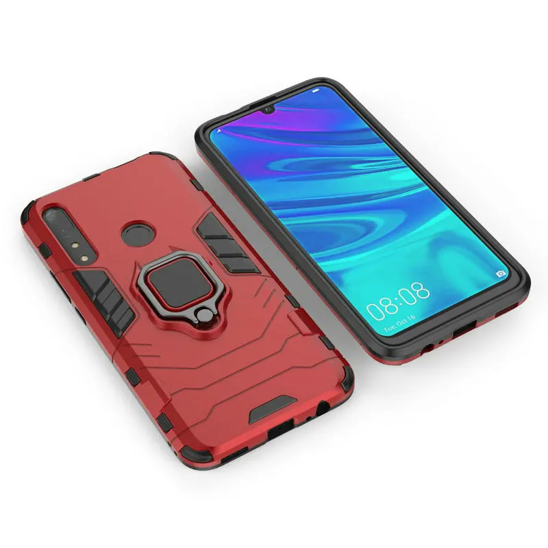 3D кольцо защитный чехол для huawei P Smart Z для huawei Y9 Prime Y9 автомобильный держатель телефона для задней панели телефона чехол, Fundas Coque Etui>