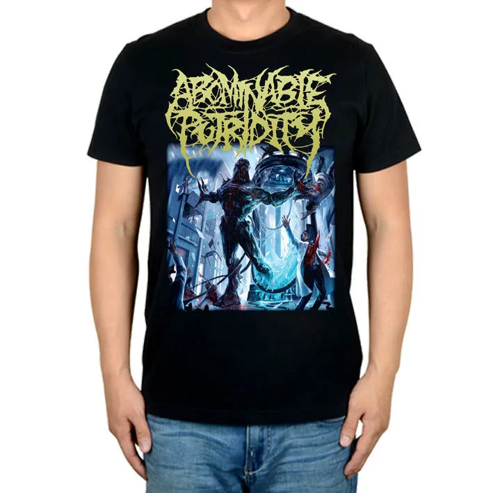 

10 Designs Horrible Abominable Putridity Rock Brand shirt 3D Hardrock heavy Dark Metal 100%Cotton Tee camiseta