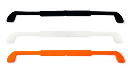 3 шт. высокоэластичная противоскользящая силиконовая цепочка для очков со шнуром для очков - Цвет: black whtie orange