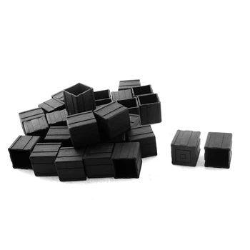 

Square Furniture Table Chair Leg Foot Cover Cap 20mmx20mm 30pcs Black