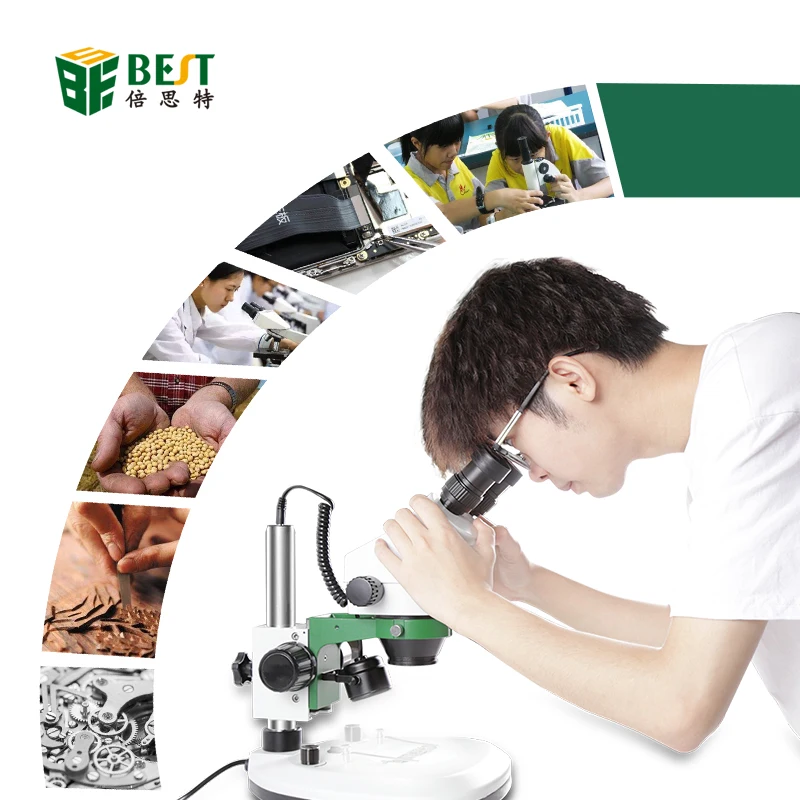 Binocular Stereo Microscope 10X/20X Above LED Lights PCB Solder Tool Mobile Phone Repair Mineral Watching Microscopio