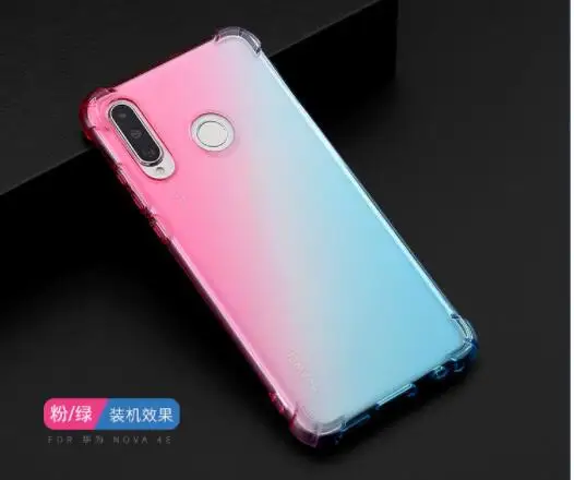 20 шт./лот градиент противоударный мягкий ТПУ чехол для huawei P20 Lite Nova 5i Nova 5 Nova 5Pro P Smart Z Y9PRIME