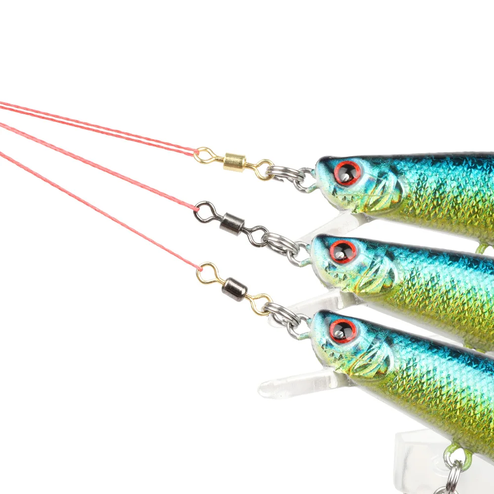 DONQL 102050pcs Bearing Swivel Solid Rings Fishing Connector 6#-12# Barrel Rolling For Fishhook Lure Link Fishing Accessories  (7)