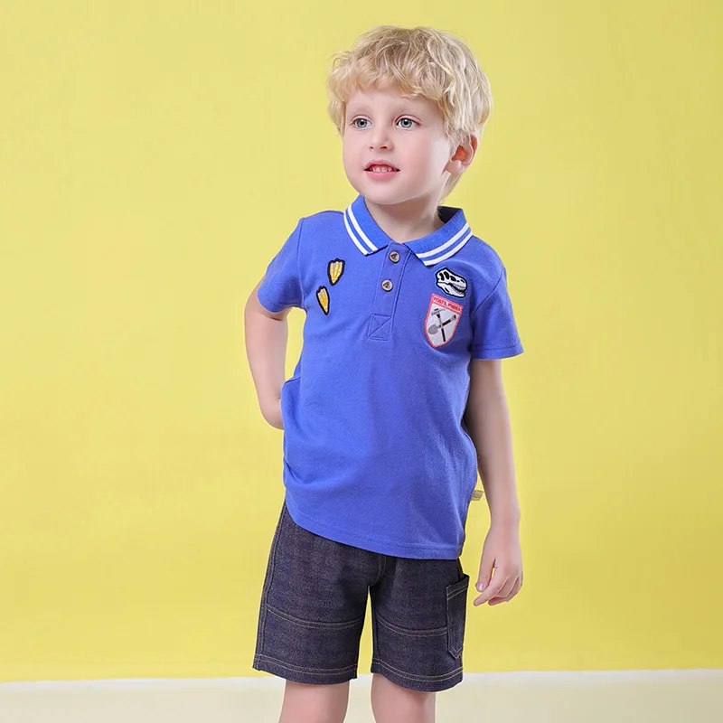 

Boys Clothing Sets 2019 Autumn Spring Cotton Cartoon Prints Short Sleeves Shirt+Pants 2PCS Causal Clothes Set Children Clothing