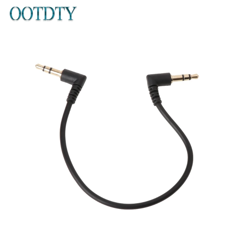 

90 Degree Right Angled 3.5mm Jack Male To Male Stereo Audio Cable For Car AUX