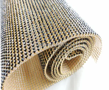 

Factory promotion!2mm rhinestone trim rhinestone wrap mesh roll,beaded applique DIY crystal jet stone bridal trim jewelryfinding