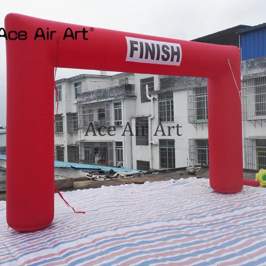 Страстный 5x4 м все красный надувной квадрат старт финишной линии арки, классические гоночные спортивные арки для мероприятий Ace Air Art