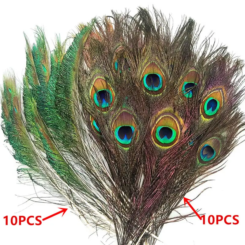 Высокое качество 10 шт. натуральный павлин меч перо 25-35 см Diy Перья для рукоделия Декор Свадьба гостиная украшенный цветок ваза