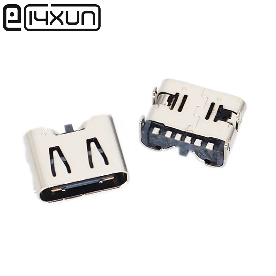EClyxun 2 шт. Тип C 6-контактный SMD гнездовой разъем высокотоковый Быстрый USB 3 1 с 4